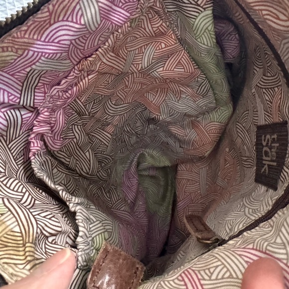 The Sak | 100% Genuine Leather | Two-Tone Brown & Black | Messenger Shoulder Bag - Picture 9 of 13